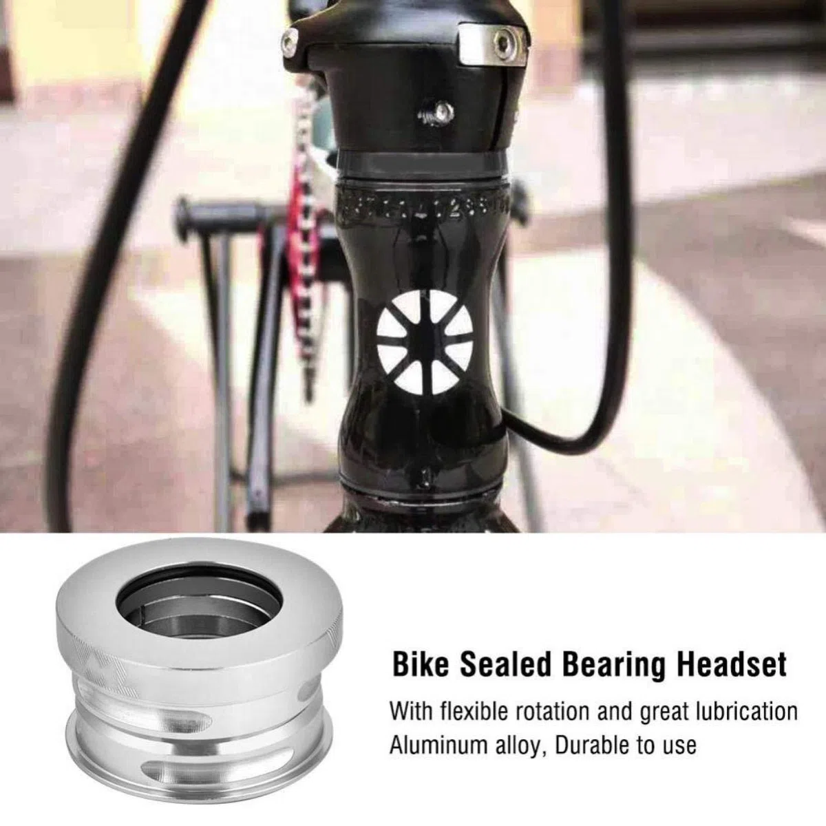 Keenso Rodamientos para Auriculares de Bicicleta, rodamientos universales para Auriculares de Bicicleta de 44 mm para Horquilla Delantera de 28,6 mm