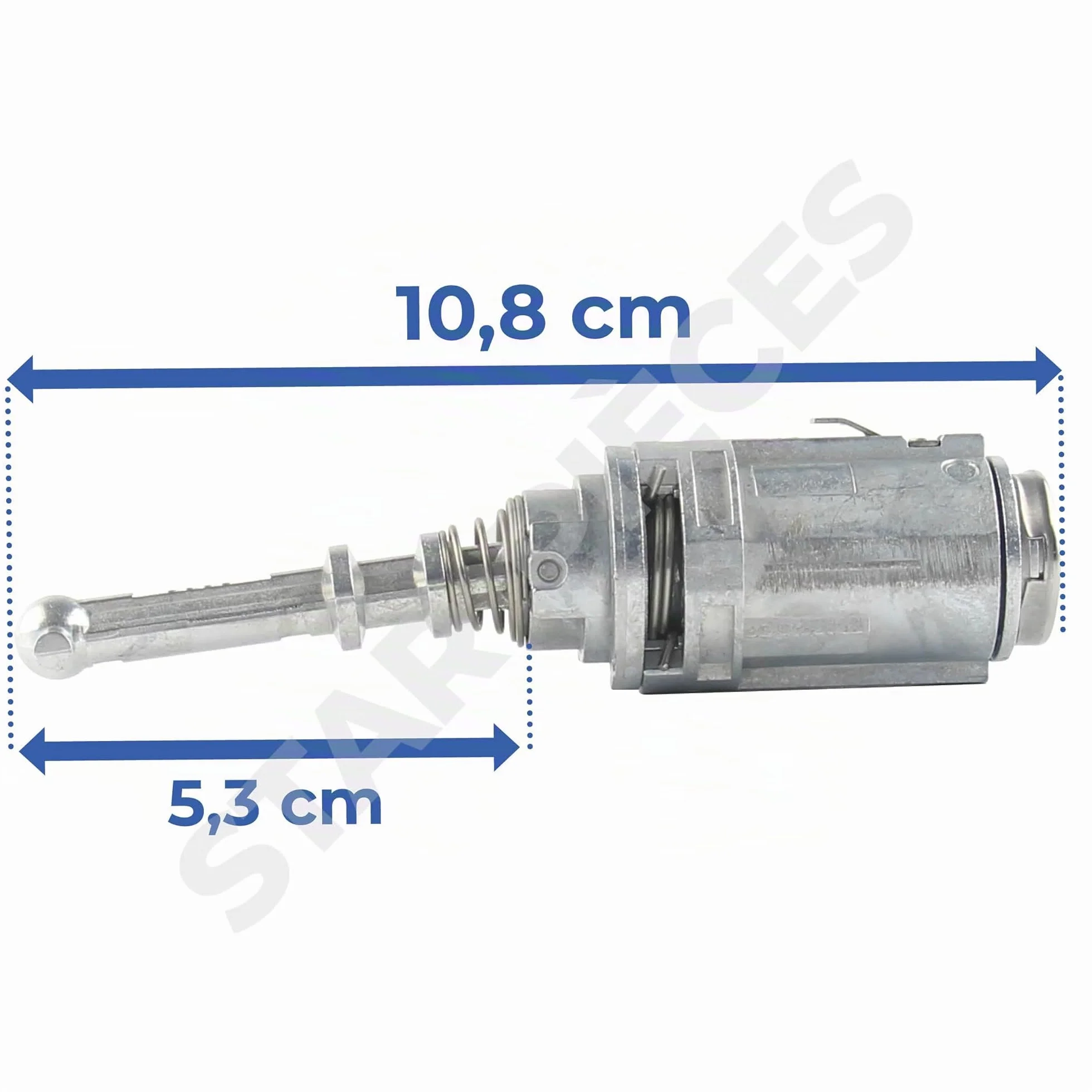 Cerradura puerta compatible para Citroen C2, C3 y C3 Pluriel (2002-2011) delantero izquierdo (conductor) Bombin cerradura con duplicado de llave | 9170T9