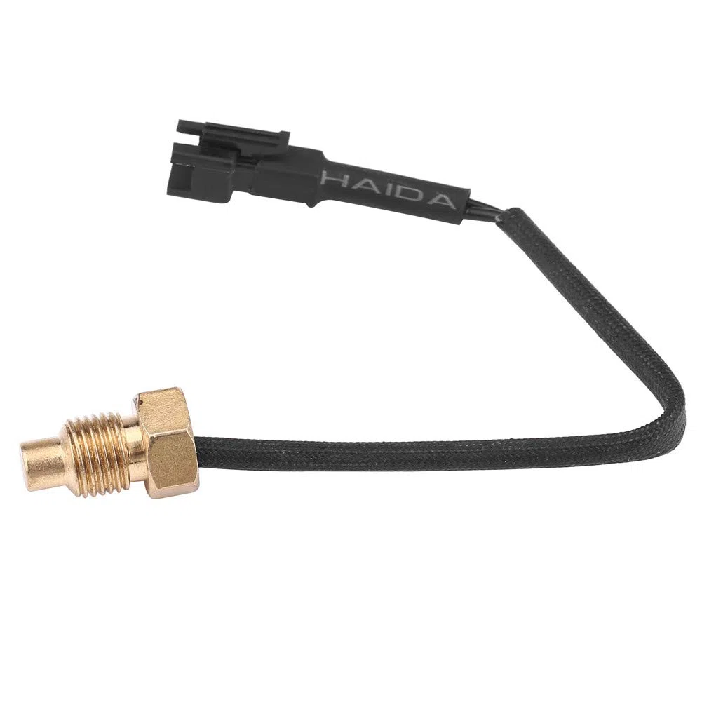 Termómetro digital universal para motocicleta, medidor de temperatura del agua, medidor de temperatura para scooter de carreras con voltímetro universal de luz roja y azul(Luz de fondo roja)