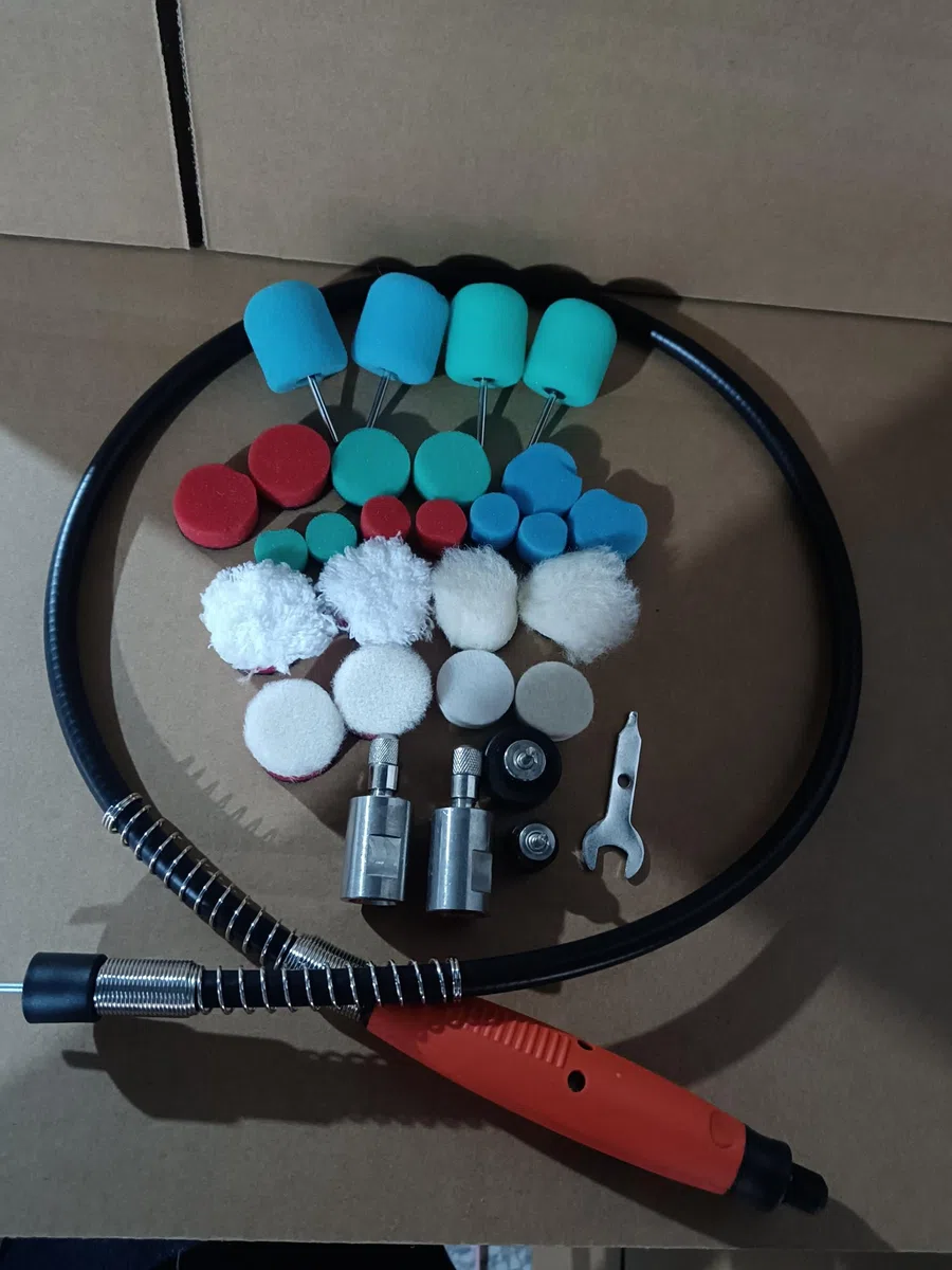 SPTA 30 Piezas Coche Esponja De Pulido Esponjas para pulidoras Esponja Pulir para Coche, Esponja pulir Coche, Toallas,Pulidora Pulido Lana Kit Encerado para el Coche Encerado Lijado