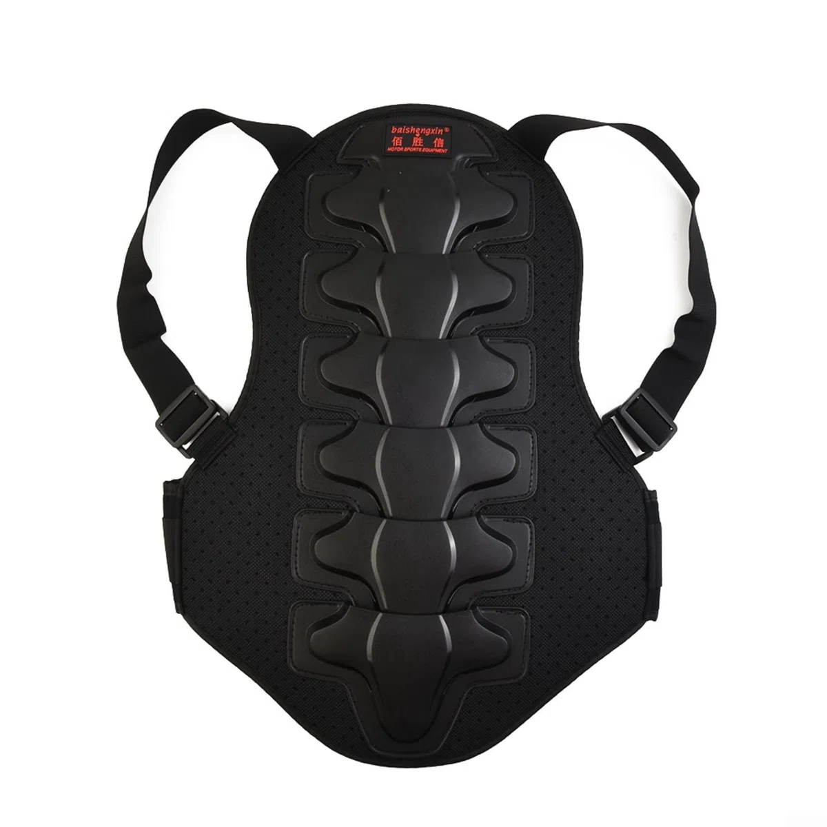 Protector de espalda para moto, con escudo de plástico PE resistente a los golpes y espuma EVA transpirable para columna vertebral