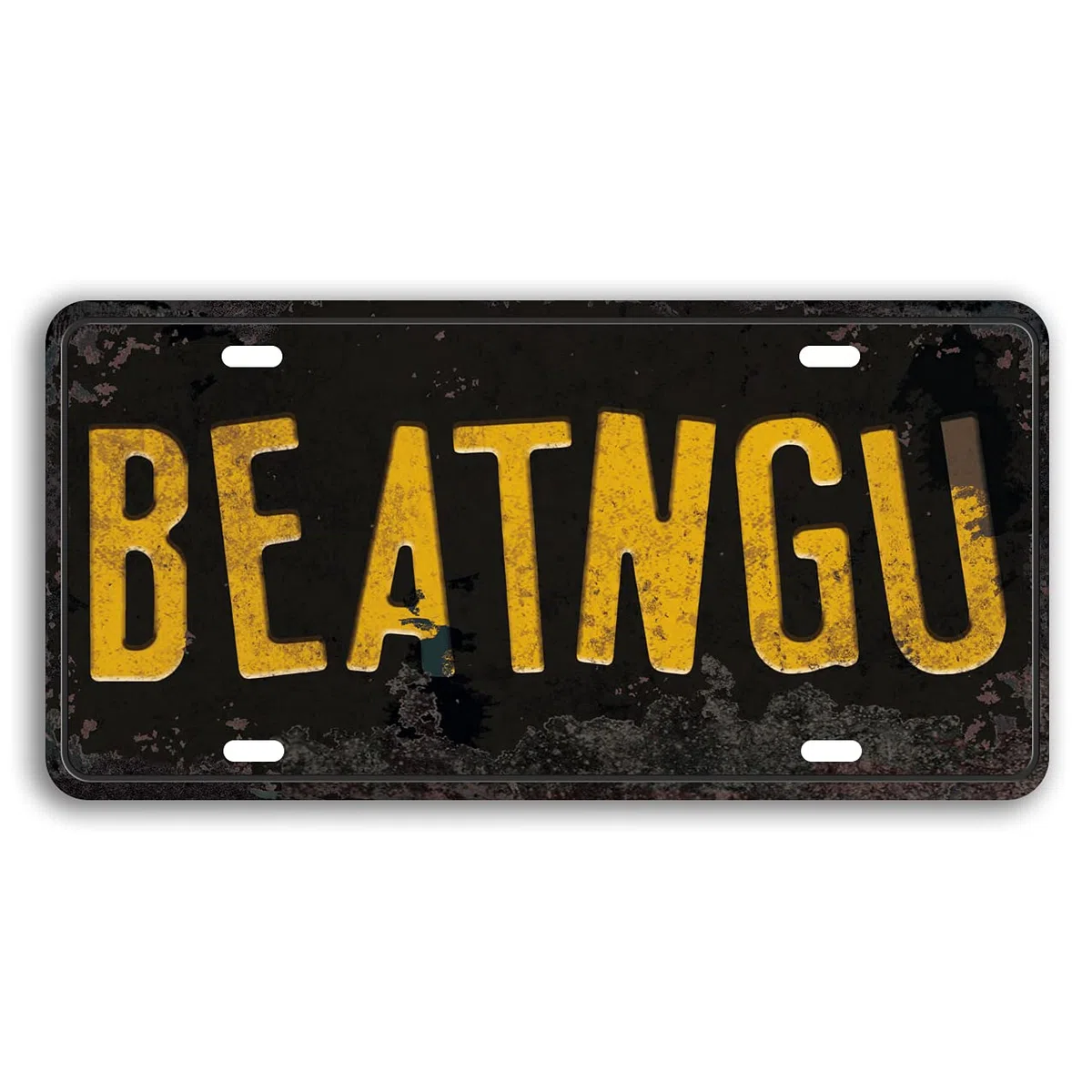 Jeepers Creepers BEATNGU Embossed License Plate Replica, Vintage Distressed Style Prop Car Number Tag Memorabilia, 12x6 Inch