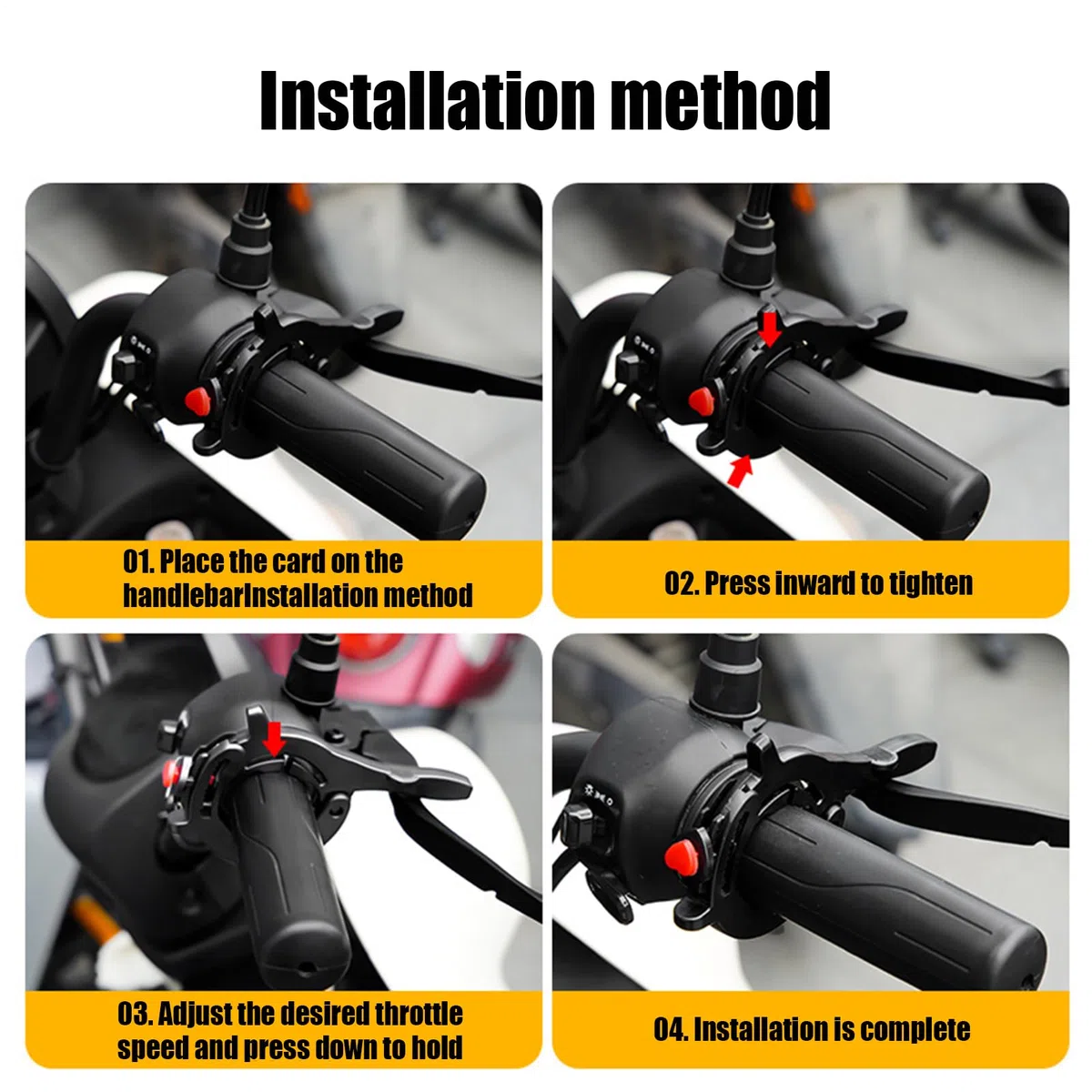 Control de Crucero para Acelerador de Moto,Juego De 3 Piezas Control De Velocidad Crucero - Accesorios para Deportes De Motor Turismo Montaña Carretera Cruceros Y Trail