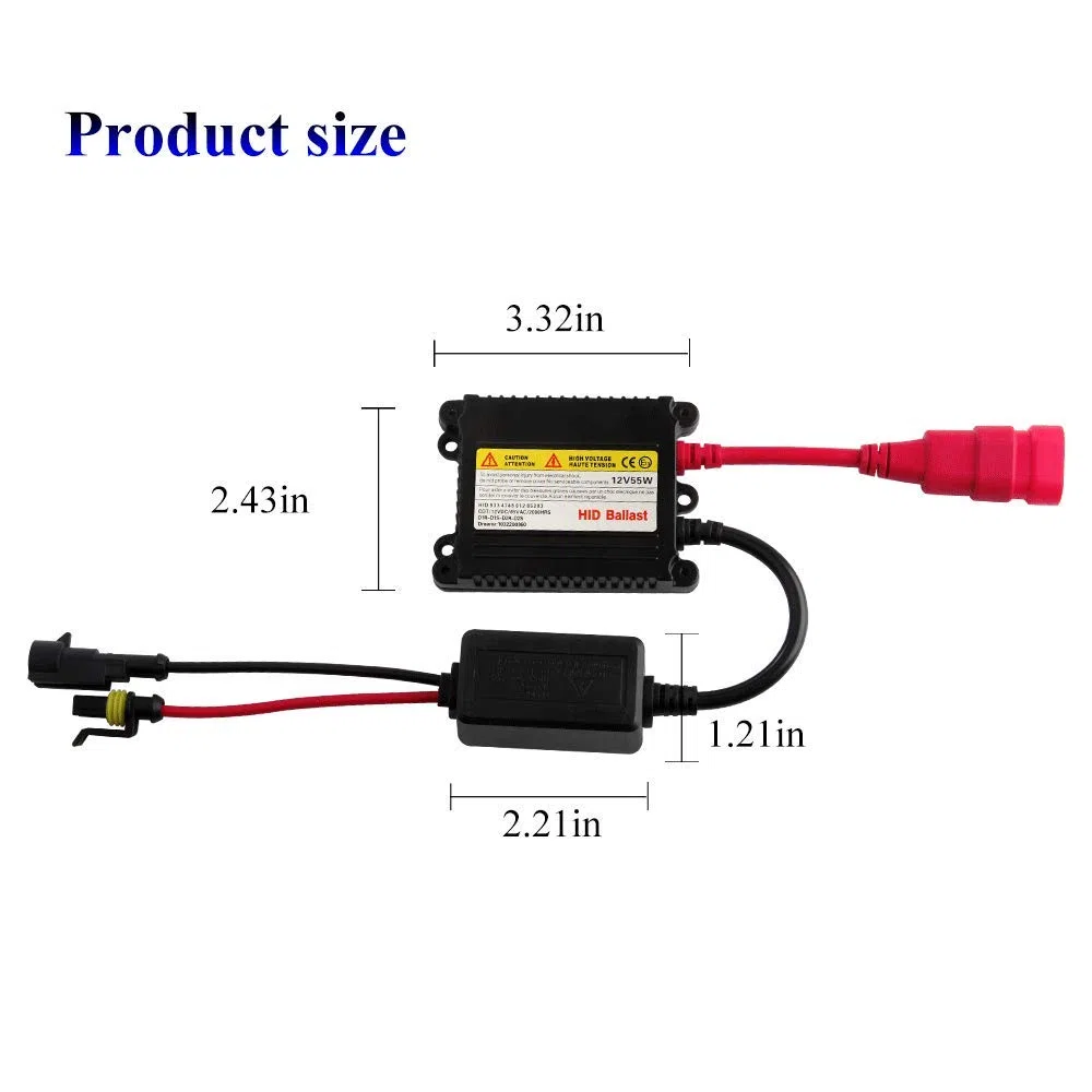 12 V 55 W Universal lastre Kit Xenon DC HID de Repuesto reactancia, 2 Piezas Todas Las Series para H1 H3 H4 H7 H10 H9 9005 9006 D2r D2s
