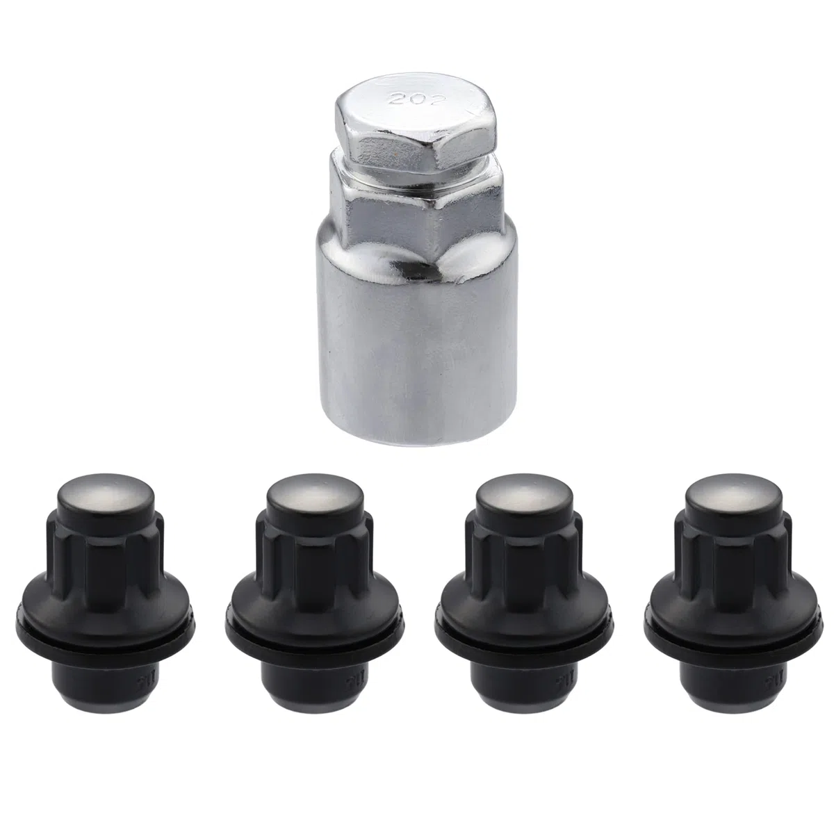 X AUTOHAUX M12x1.5 Coche Rueda Bloqueo Orejeta Tuercas Antirrobo Kit para Toyota Negro