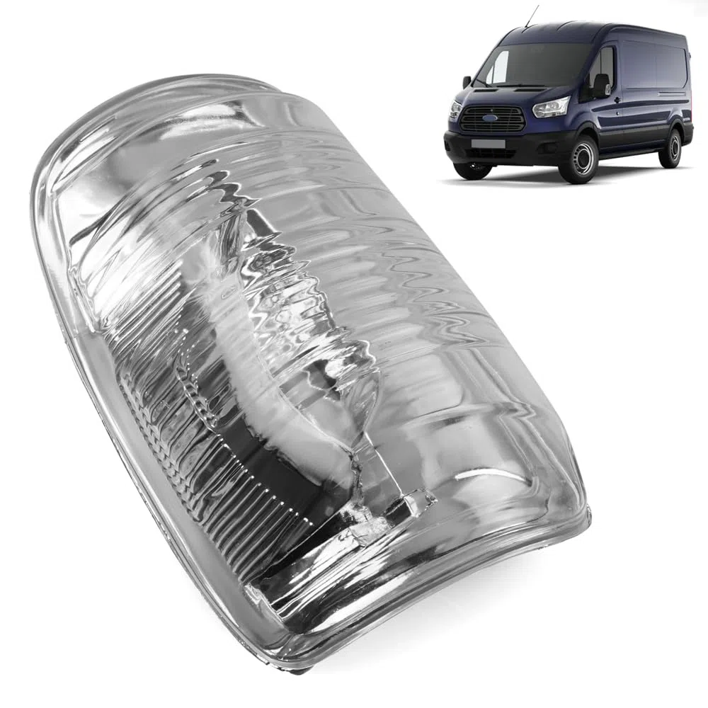 ROBUST - Lente de luz indicadora de espejo retrovisor transparente para lado izquierdo del pasajero para Ford Transit Mk8 2014-2019 BK3113B381AB 1847387