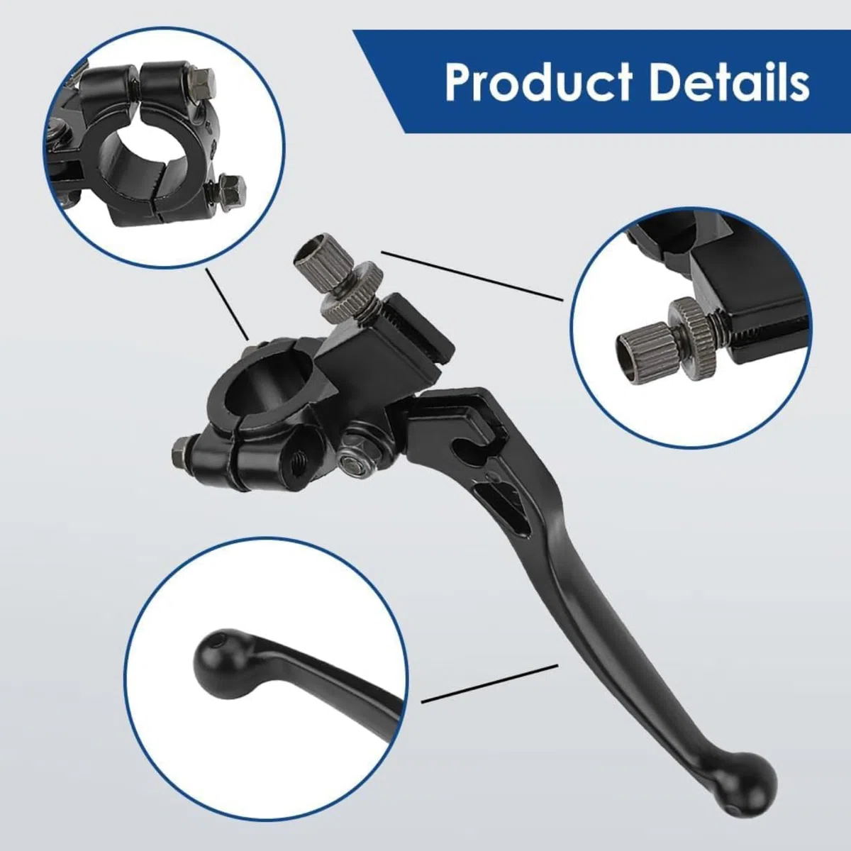Palanca de Embrague con Percha, Manillar de 7/8 Pulgadas Palanca de Embrague Plegable Palancas Embrague Freno de Motocicleta Universal para 50CC-125CC Dirt Pit Bike ATV Motocross Motocicleta