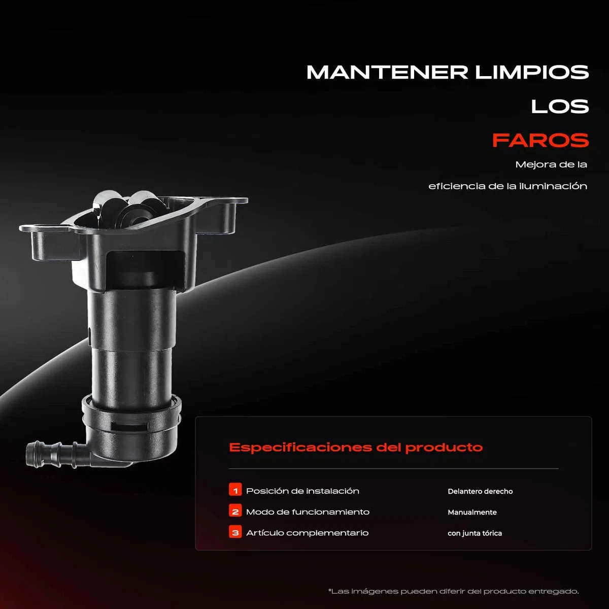 Frankberg Limpieza de faros Boquillas de lavado Delantero derecho Compatible con A4 Avant 8ED A4 8EC Replace# 8E0955102D
