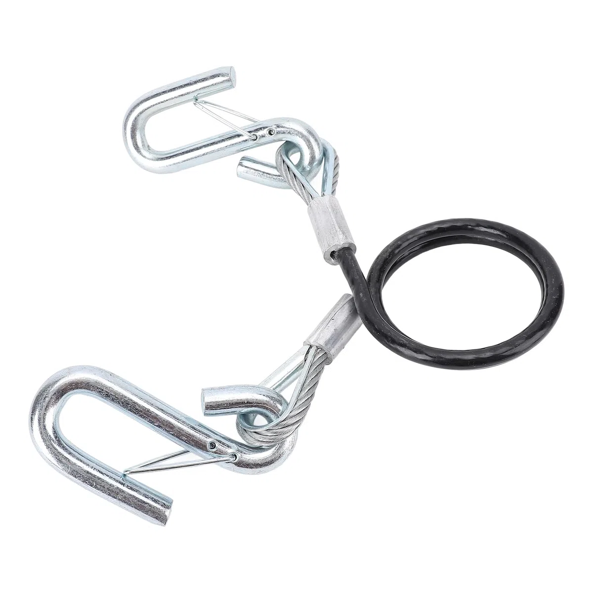 KIMISS Cable de Remolque de Seguridad para Remolque, Gancho en S, Soporte de Carga de 3500 Libras, Longitud Máxima de Extensión de 27,6 Pulgadas, Cuerda de Remolque con Resorte para RV
