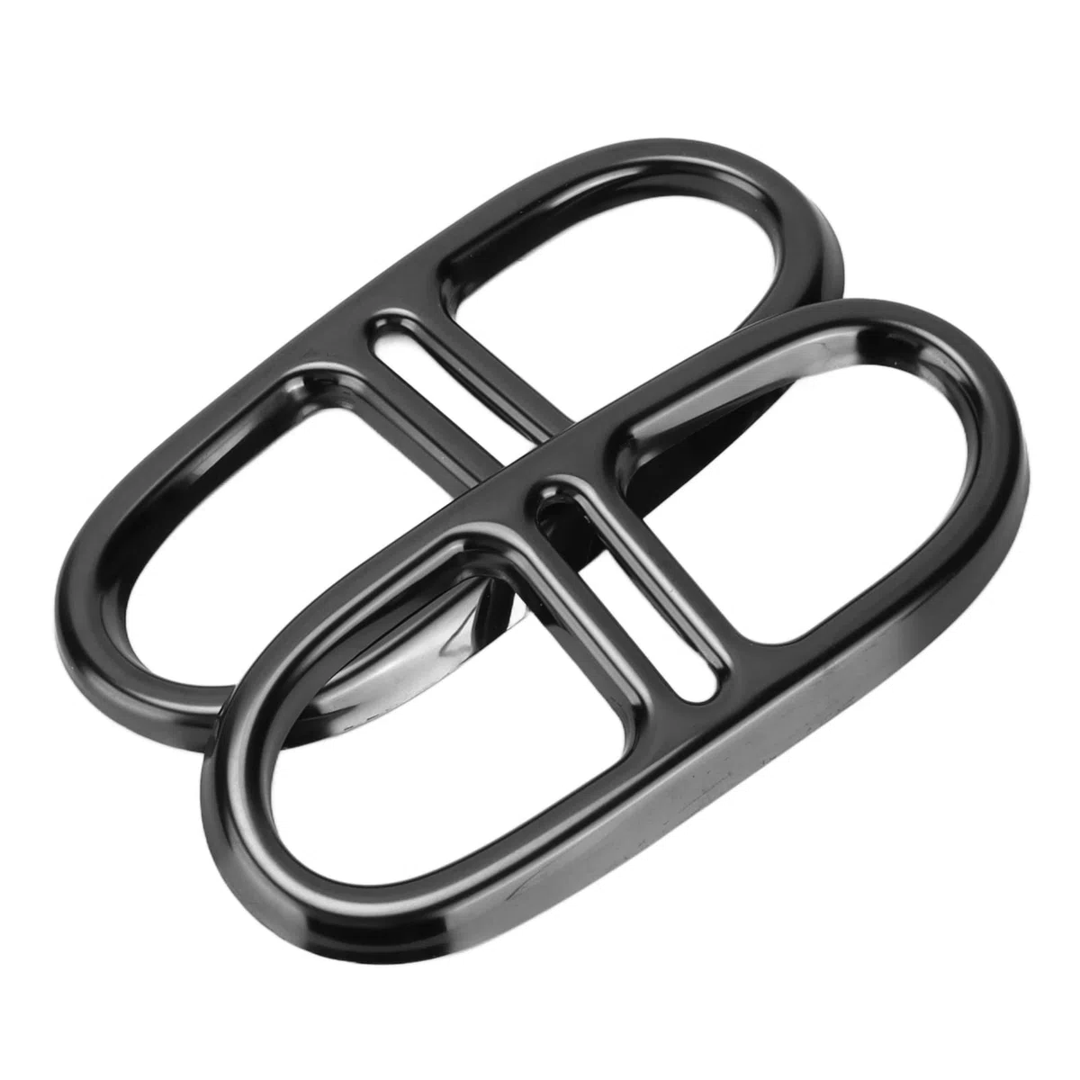 Para Gla H247 4WD 2020-2021, 2pcs Acero Inoxidable Embellecedores Tubo Escape Trasero, Marco Garganta Cola Tubo Coche Negro Brillante