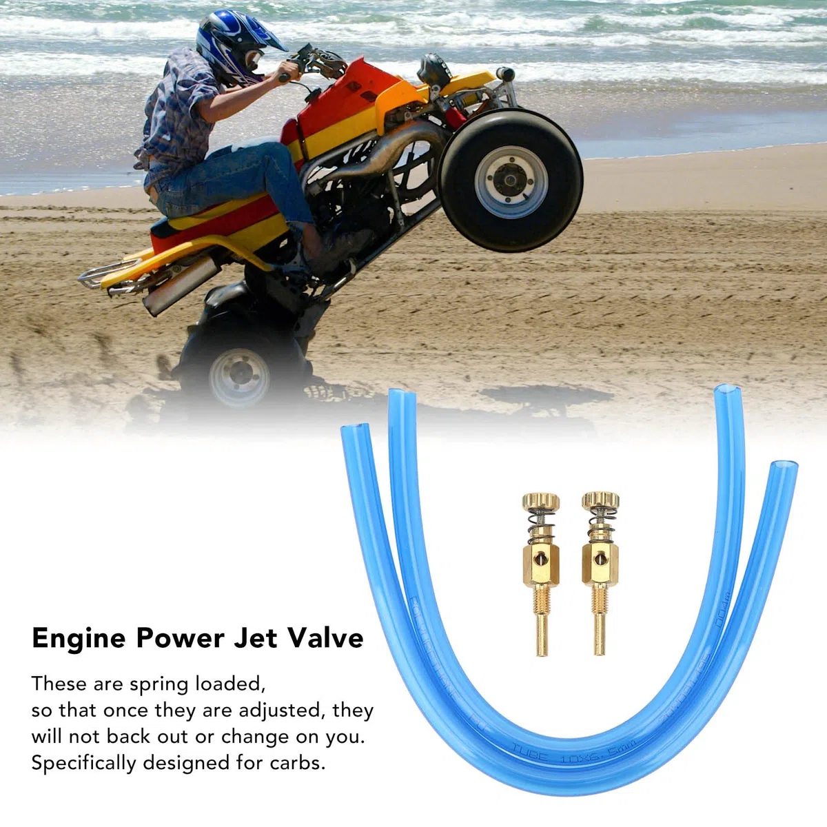 Powervalve Ajustable, Válvula Power Jet de Metal de Alto Rendimiento con Mangueras para Motocicleta