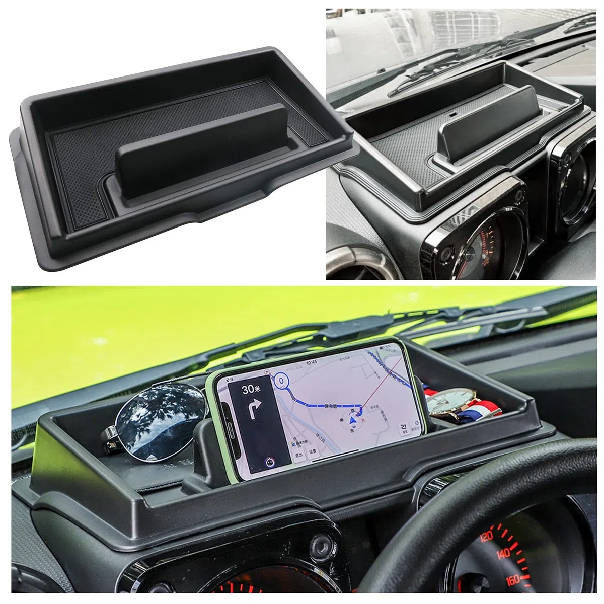 RUIYA Compatible con Suzuki Jimny JB64W JB74W 2018-2024 2025 Consola Central Caja de almacenamiento, Jimny Consola Central Organizador Central Bandeja Jimny Accesorios