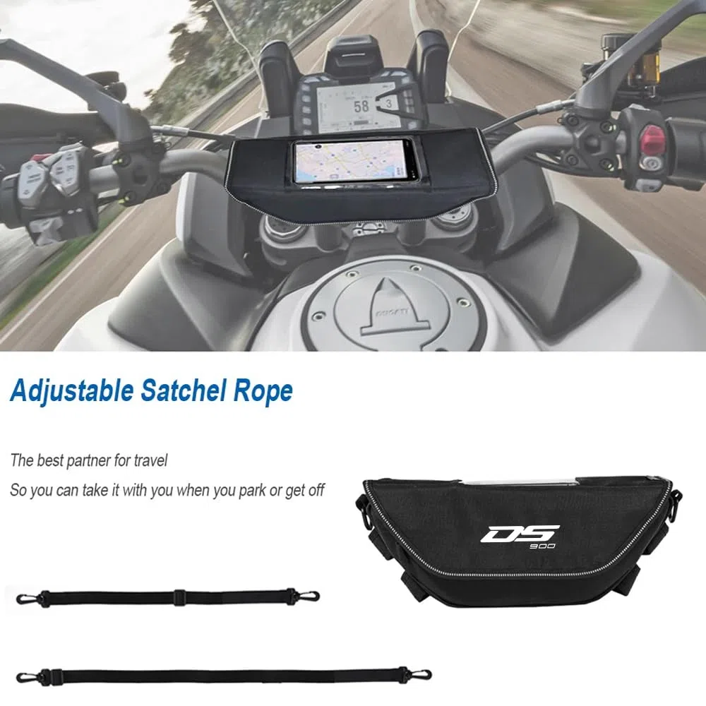 Genérico Bolsa para manillar para VOGE DS900X DSX900 900 DSX Bolsa de viaje para navegador para manillar de moto Bolsa para teléfono impermeable y antipolvo