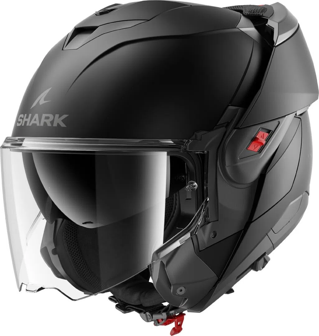 Shark, Casco Moto Modular OXO Blank Black Mat KMA