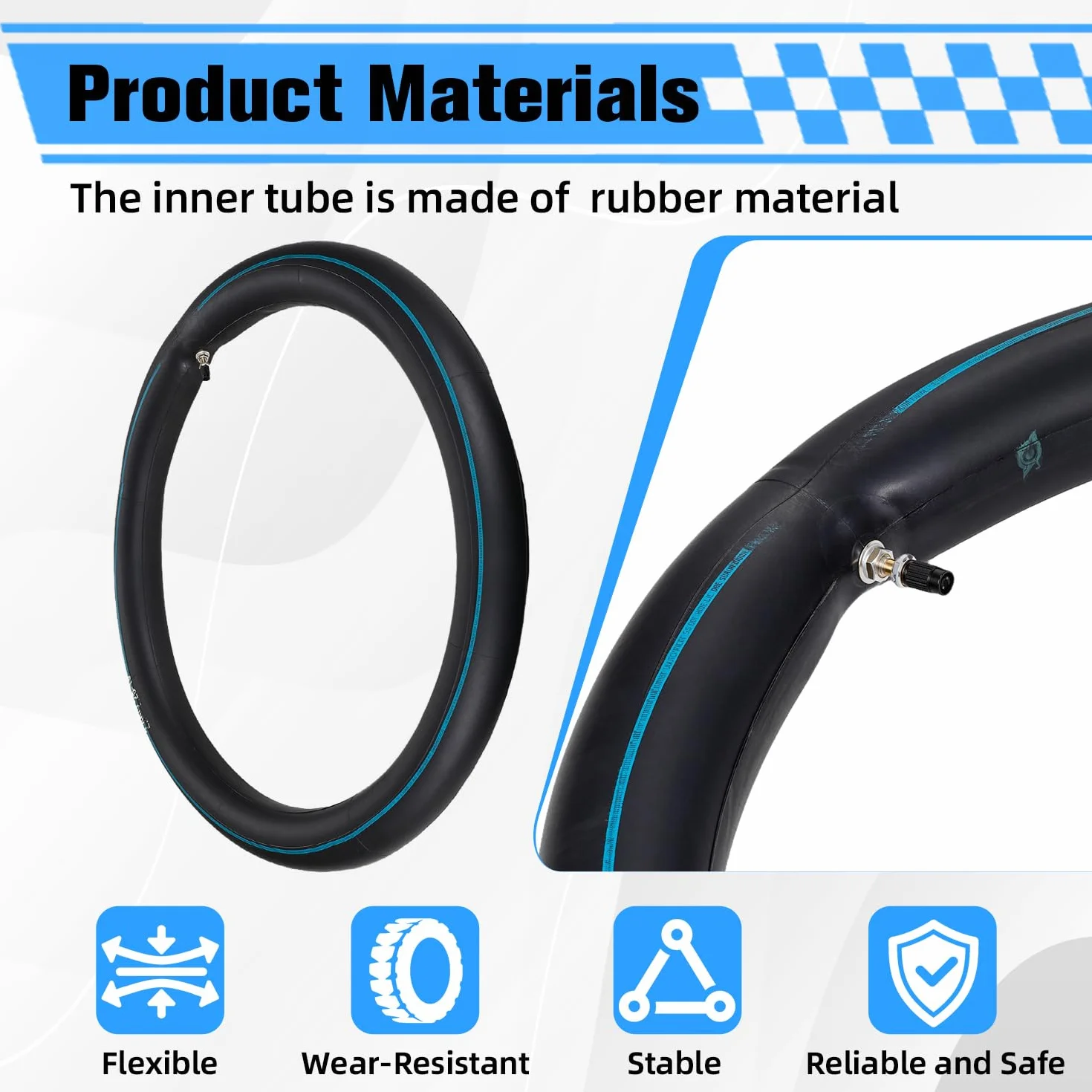 2,00/2.25-19 Tubo Interior Rueda Moto,19 Pulgadas Tubo Interior Neumático Rueda Goma para Motocicleta Eléctrica Sur Ron Light Bee X/S