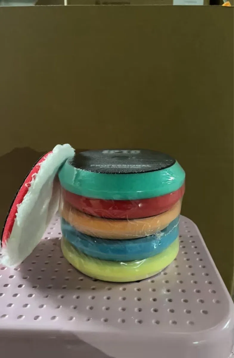 SPTA Almohadillas de Pulido Planas de 6 Pulgadas (150 mm) - Esponja de Cera para Pulir el Coche
