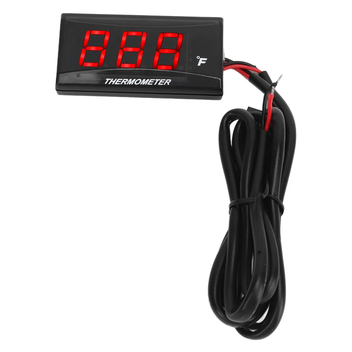 Wakects Termómetro Digital de Calibre de Temperatura del Agua Pantalla LCD de 12 V Motor de Temperatura de Agua de Motocicleta Universal con Luz de Fondo para Motocicletas (rojo)