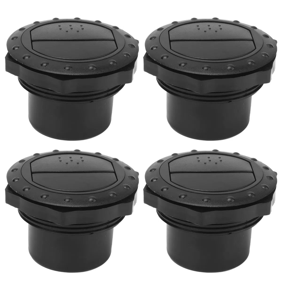 Deflector de Ventilación Universal 60mm, 4 Unidades en ABS para Mejorar el Flujo de Aire en Autocaravanas, Yates y Camiones