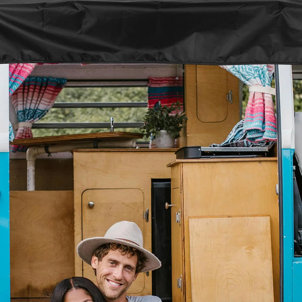 Garneck Cubierta de Tela Oxford para Parasol de Maletero de Coche, y Resistente, Adecuado para Camping y Uso al Aire Libre en Caravanas Pequeñas