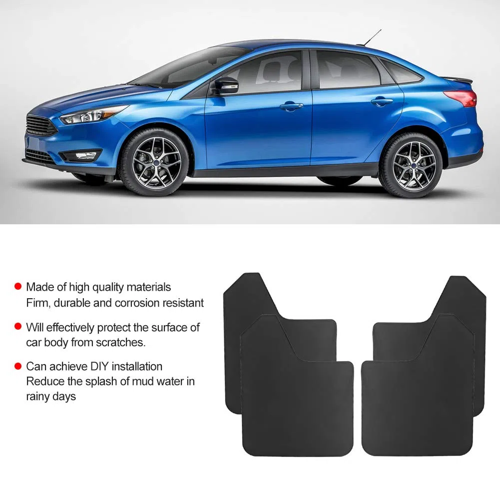 Guardabarros para Coche, Guardabarros, Guardabarros de Goma, Guardabarros Universal, Guardabarros, Guardabarros, Guardabarros de Repuesto para MF12-BAS-BLK