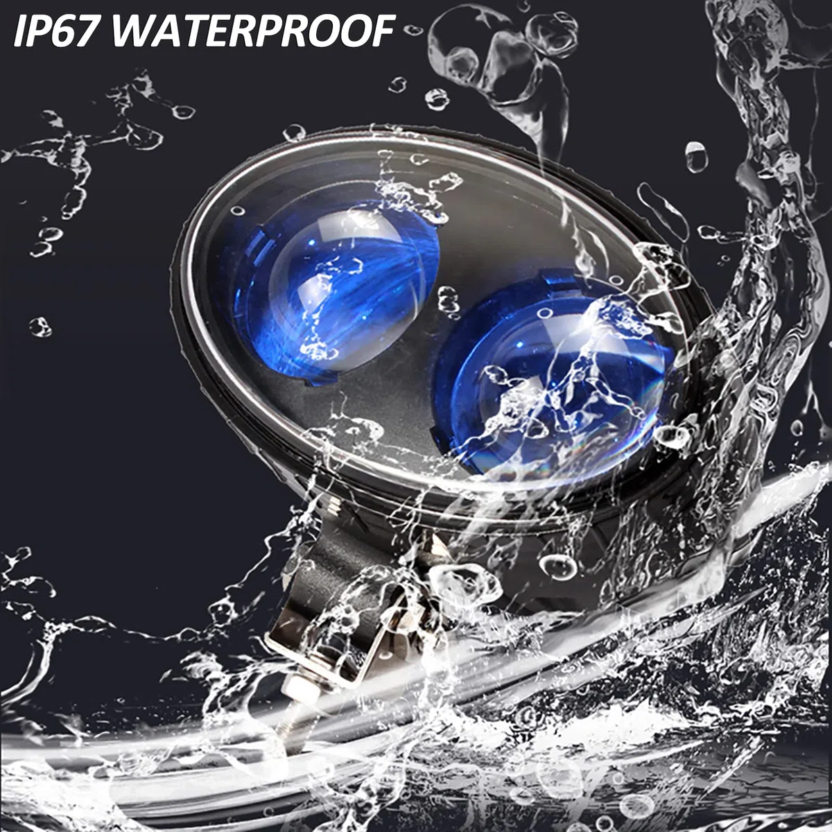 Luz de Seguridad LED de 8W para carretillas Elevadoras con lámpara de Punto Azul para Advertencia en almacenes, Camiones y Seguridad peatonal. Amplio Voltaje DC10V-100V y Brillo de 250LM