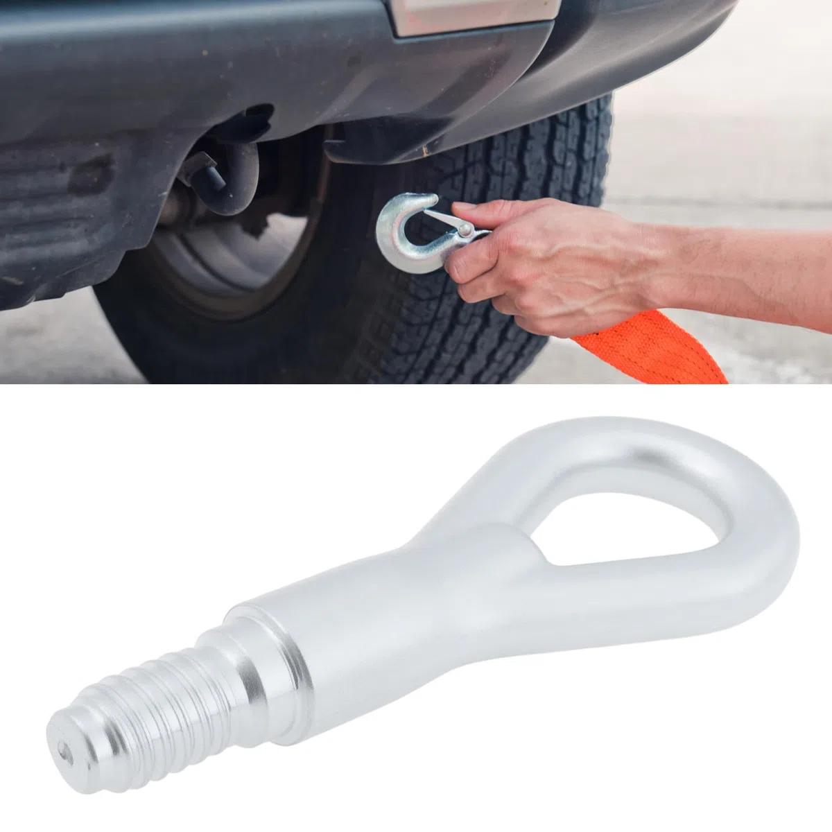 Gancho de Remolque para Coche Argolla de Remolque M15x3,0 Rosca Derecha Compatible con BMW 3 E36 E46 5 E39 8 Z3 Mini Smart ForTwo W450