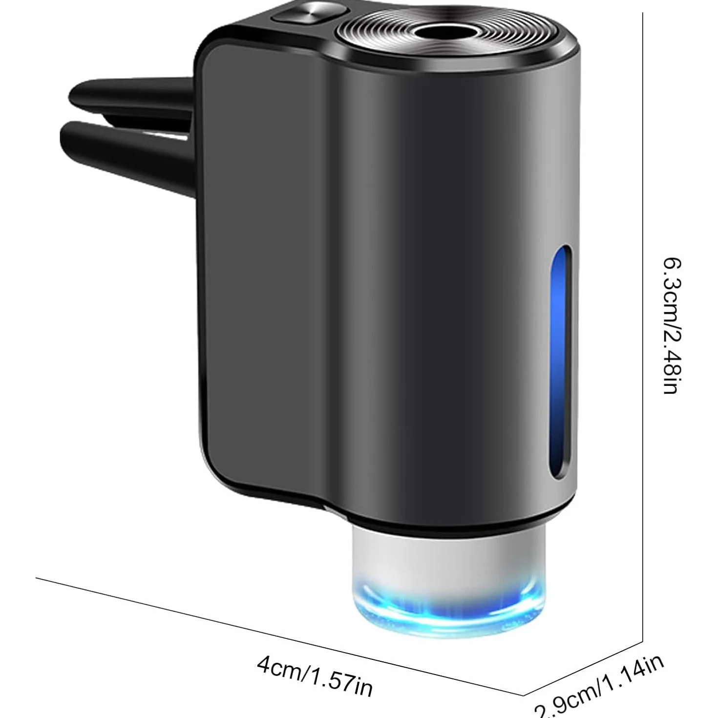 Ambientador inteligente para coche, atomizador ultrasónico, difusor de ambientador de coche, ambientadores de coche con tres intensidades de fragancia ajustables para hombres y mujeres