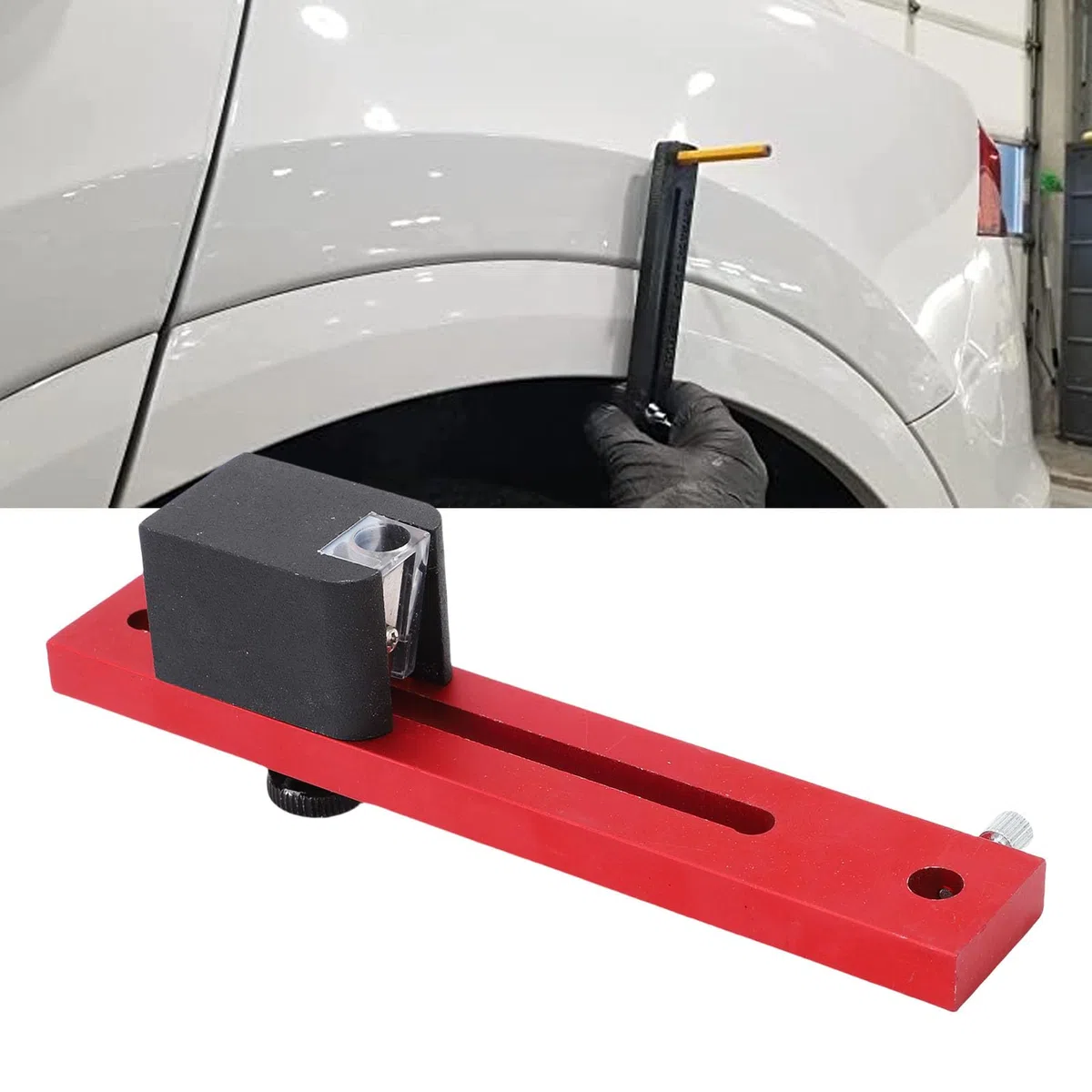 Sorandy Herramienta de Marcador de Línea de Carrocería de Automóvil, Herramienta de Trazado de Contorno Preciso, de Diámetro de Marcado Ajustable de 110 Mm, Ideal para Reparación de Automóviles y