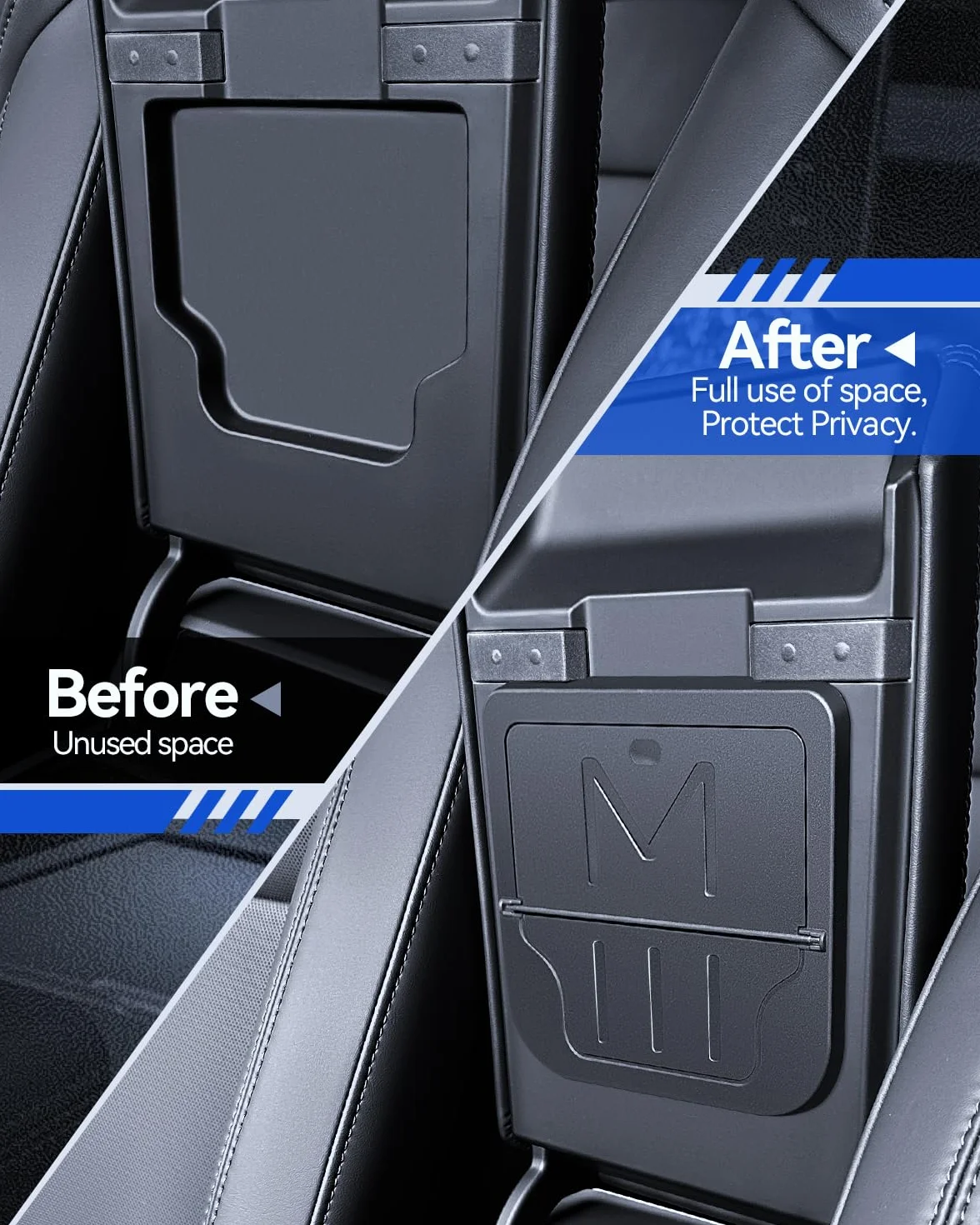 4 accesorios para Tesla Model 3 2024 organizador de consola central, bandeja organizadora de silicona, caja de almacenamiento para reposabrazos y caja oculta Tesla Model 3 2024 Highland