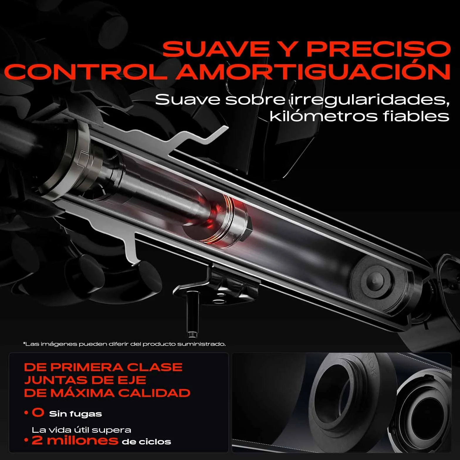 Frankberg 2 amortiguadores de choque delantero izquierdo y derecho, presión de gas de 510 mm, compatible con 2008 I CU 2008 I Van CU Replace# 3338004,9810915580
