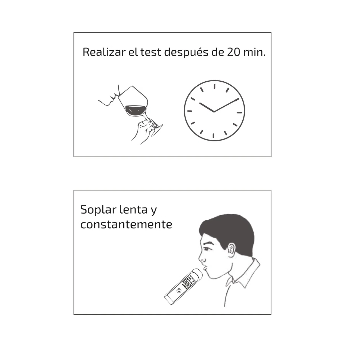 Alcoholímetro Digital Portátil Profesional | Recargable USB con Boquillas Desechables | Sensor Alta Precisión | Pantalla LED | Test de Alcohol Higiénico Coche Casa