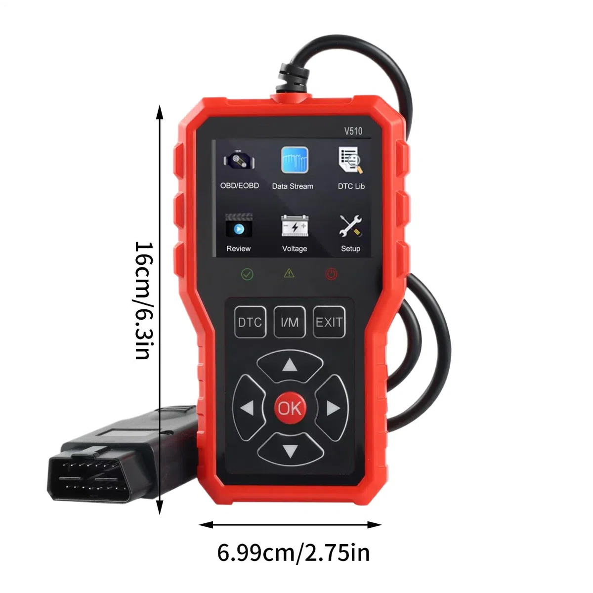 Escáner de diagnóstico de vehículos, 2 en 1 para Leer y borrar Datos de Errores, Herramienta de escaneo de diagnóstico automotriz, Lector de código de Falla de Motor de Coche para Camiones