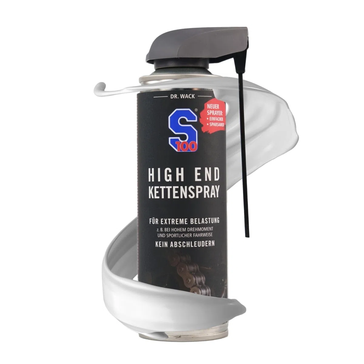 Dr. Wack - S100 High End Kettenspray 300 ml I Premium Motorrad-Kettenöl para cargas extremas I Kettenspray para todas las motocicletas I alta calidad Motorradpflege - Made in Germany