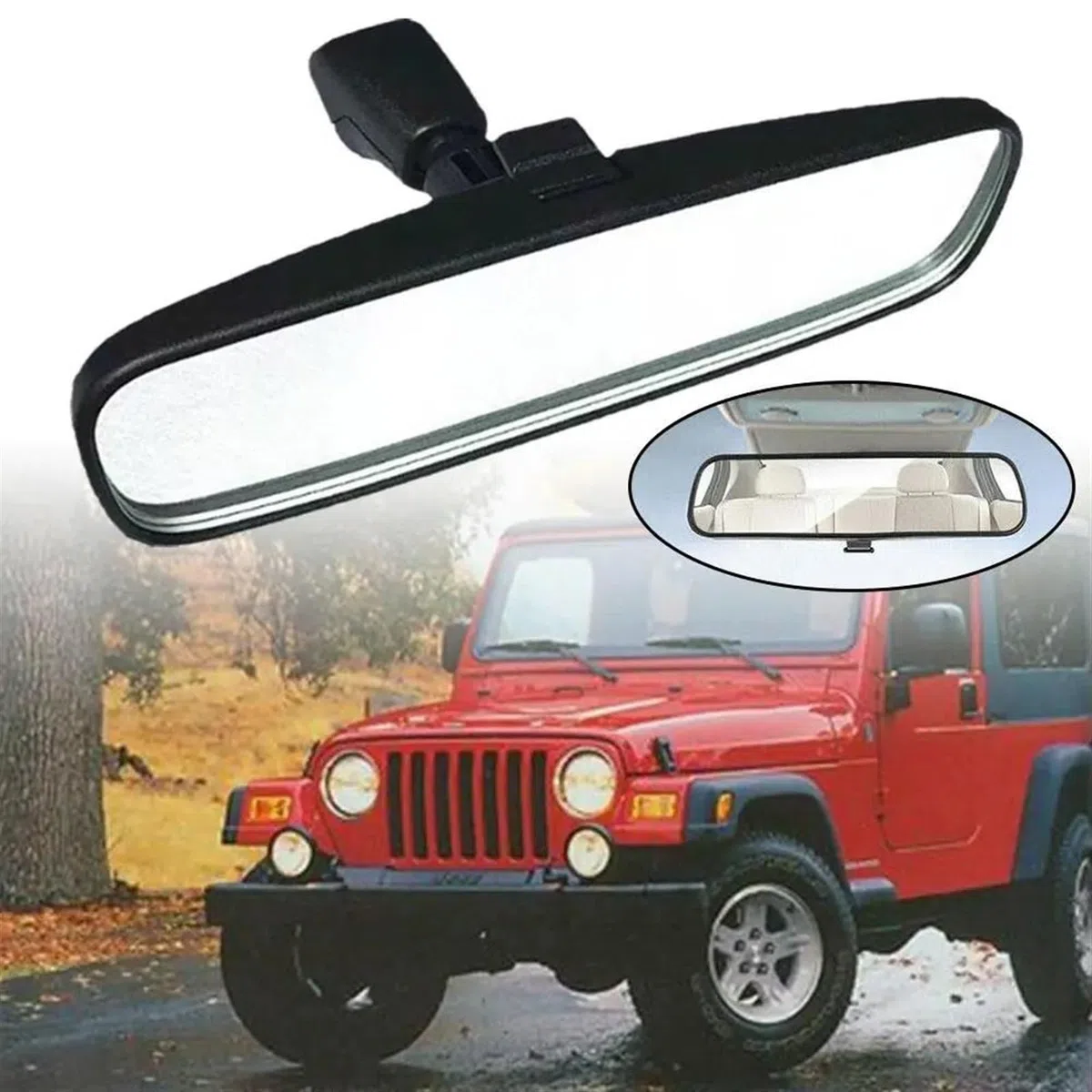 Espejo Retrovisor Interior para Jeep para Wrangler CJ YJ TJ JK 1976-2012 Accesorios De Espejo Interior De Coche 1 Pieza Espejo Retrovisor Interior Trasero Automóvil Espejo Retrovisor