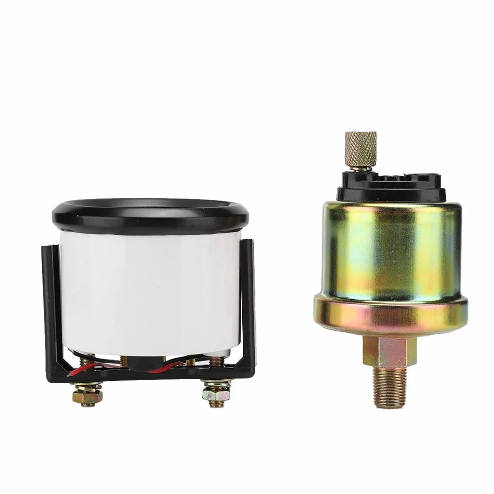 Indicador de presión de Aceite del automóvil, 52mm / 2in 12V Indicador de indicador de presión de Aceite electromagnético Universal para automóvil Medidor Modificado automáticamente