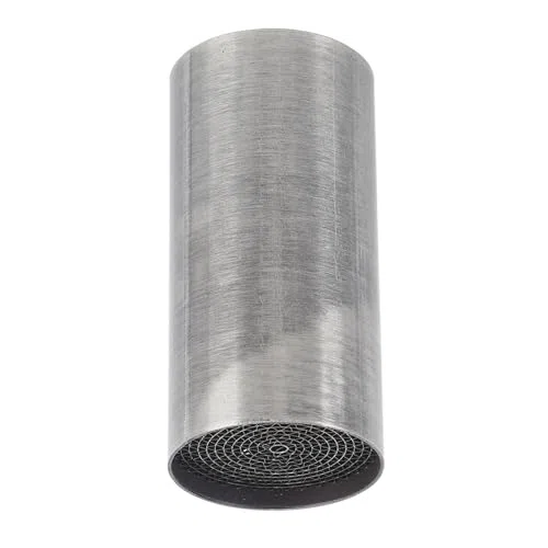 Aramox Catalizador de Tubo de Escape, Silenciador Medio Delantero Universal para Motocicleta, Hierro, 48x100mm