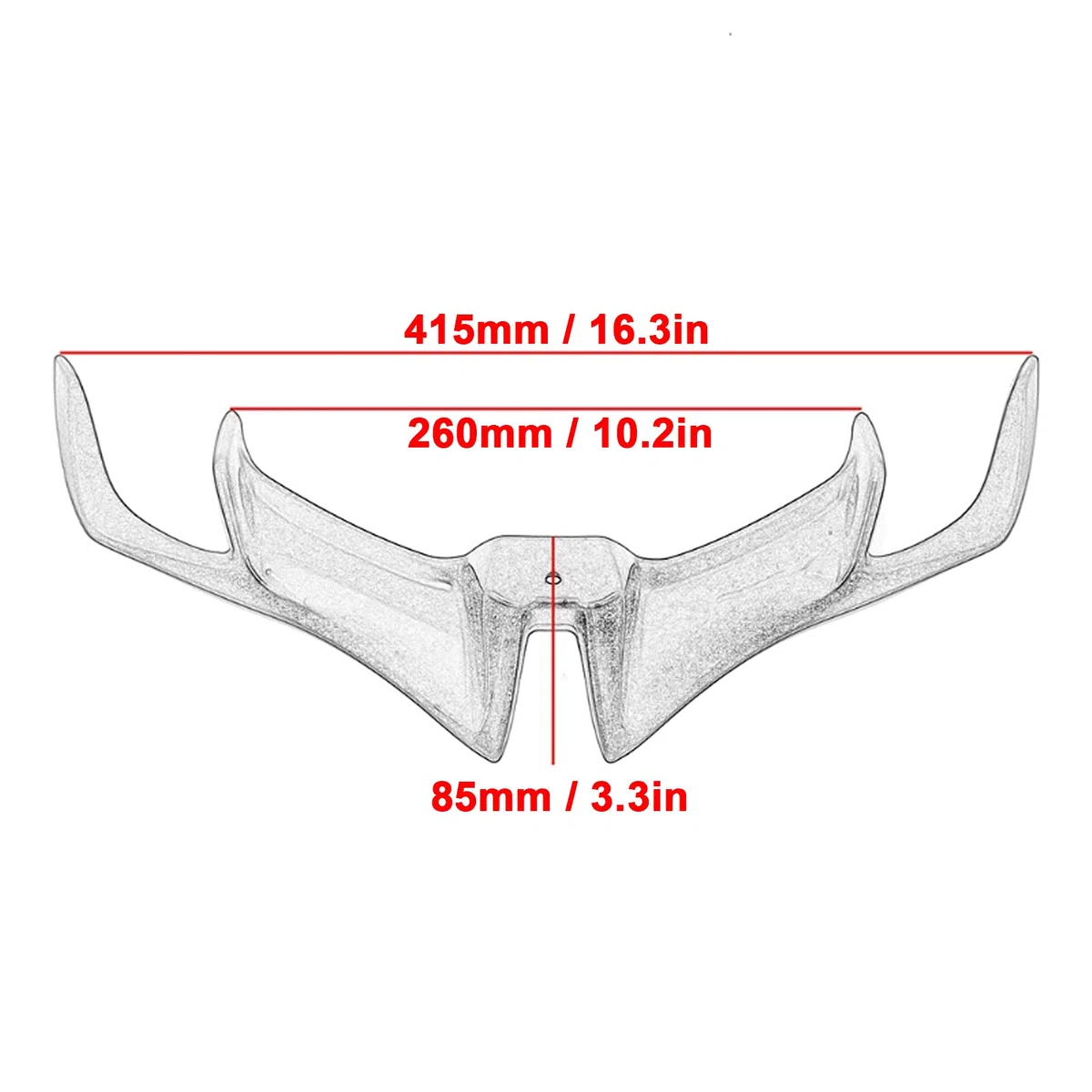 Akozón Winglet De Motocicleta, Carenado Delantero De Motocicleta Winglet Aerodinámico De Motocicleta Para R15 V3 2017-2020 Winglet Wing Cover