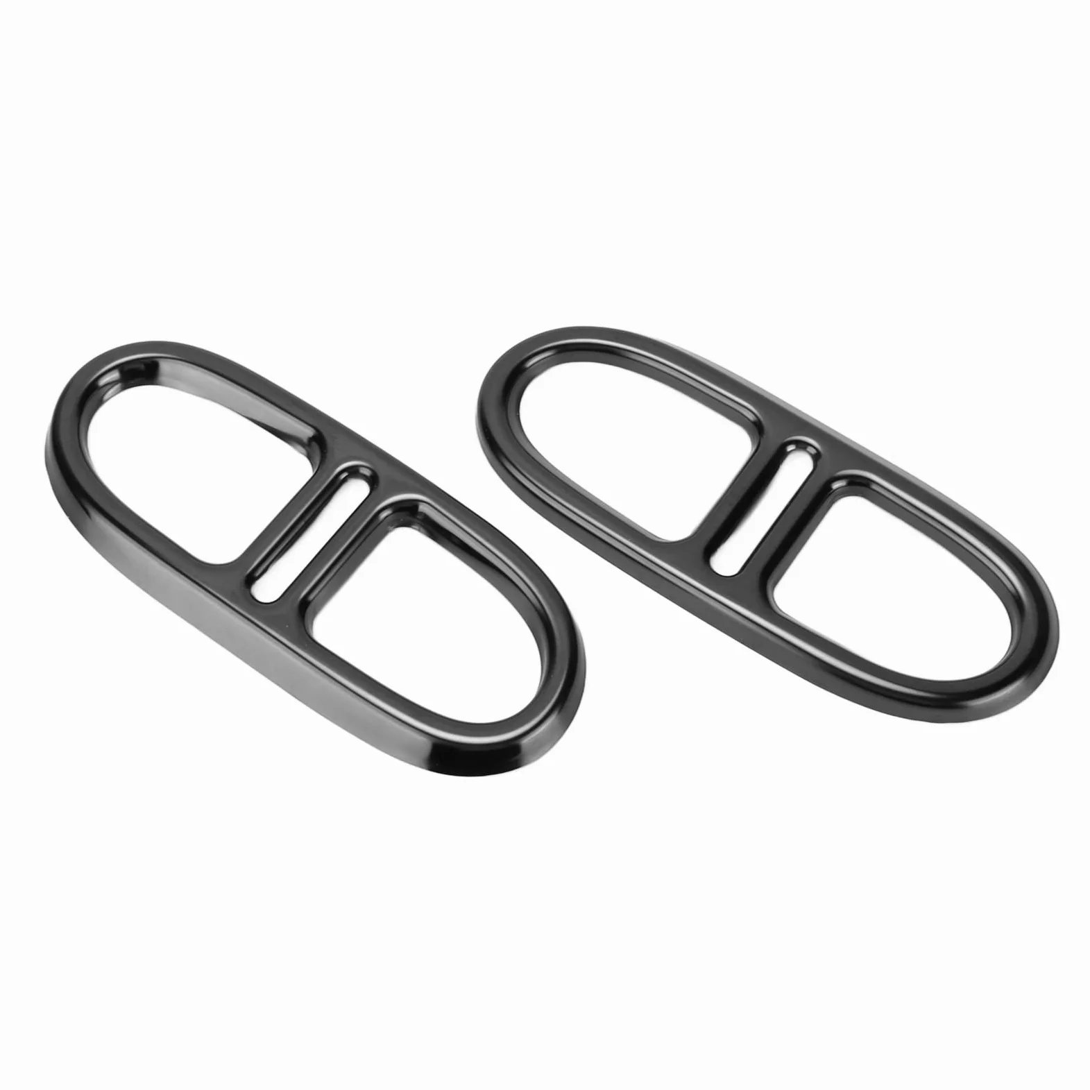 Para Gla H247 4WD 2020-2021, 2pcs Acero Inoxidable Embellecedores Tubo Escape Trasero, Marco Garganta Cola Tubo Coche Negro Brillante