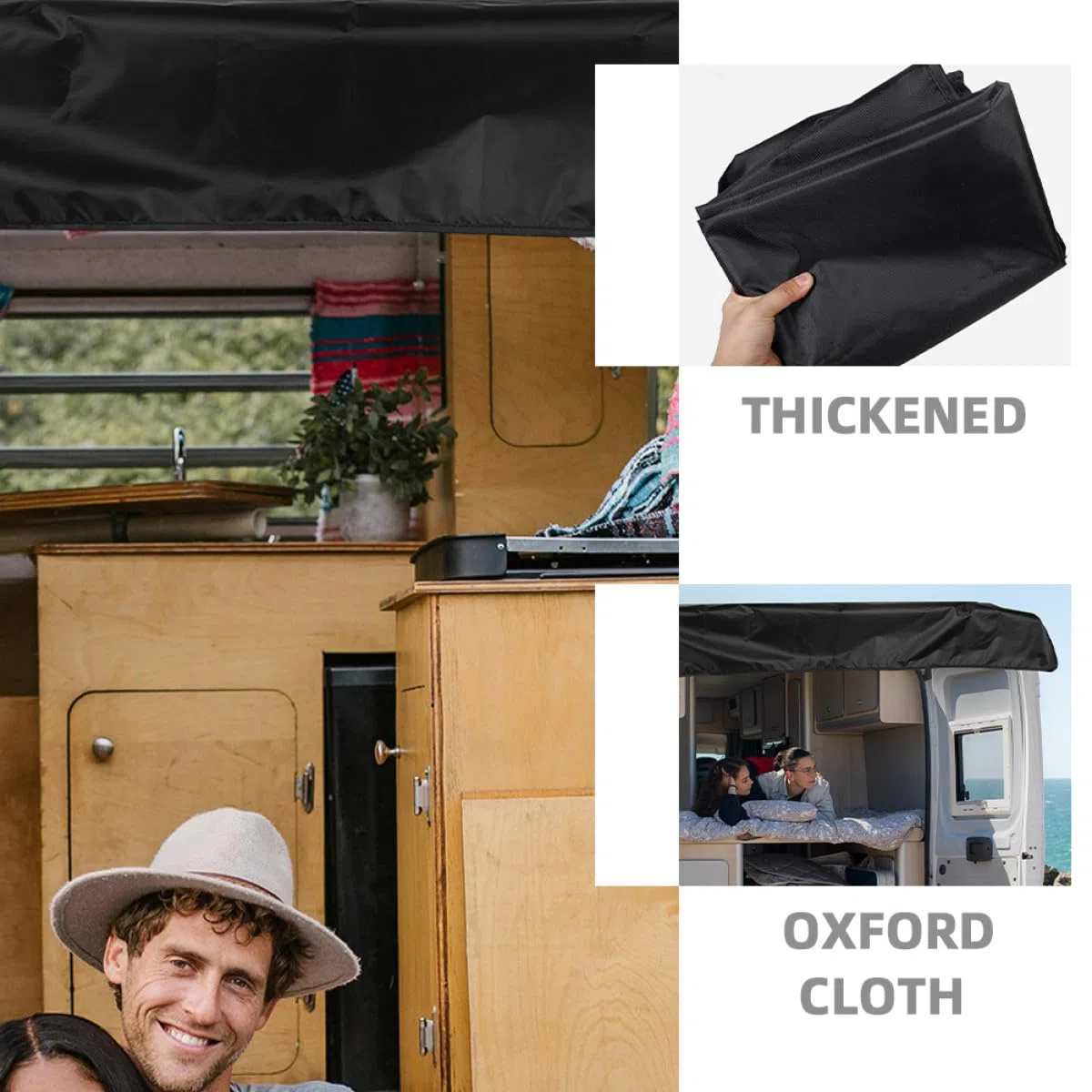Garneck Cubierta de Tela Oxford para Parasol de Maletero de Coche, y Resistente, Adecuado para Camping y Uso al Aire Libre en Caravanas Pequeñas