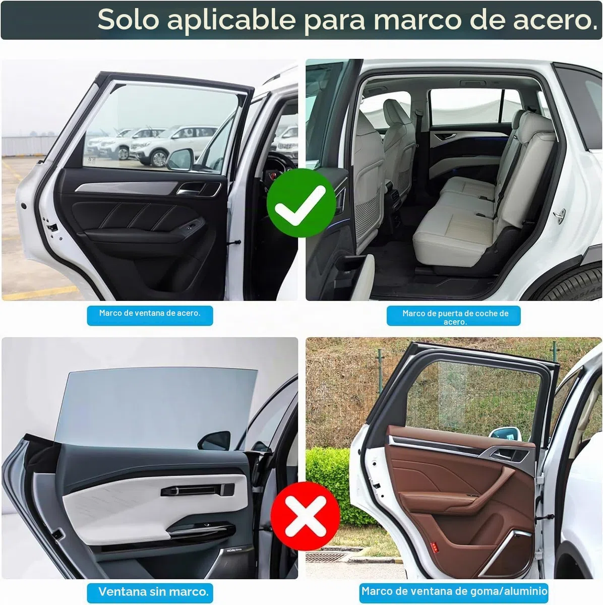 ZATOOTO Parasol Coche Lateral - Cortinas Coche, Parasol Coche Magnetico 2 Unidades, Parasol Ventana Coche Boquear los Rayos UV y el Calor, Proporcionar Privacidad, Negro