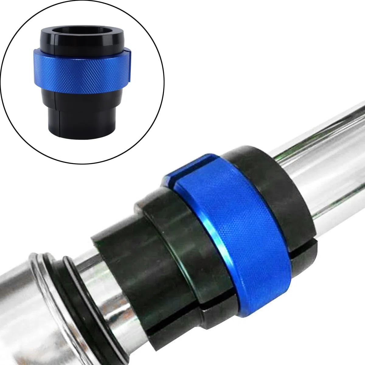 Herramienta universal para horquillas de motocicletas de 47 mm a 48 mm, para motos de cross, enduro, supermoto y carretera (azul)