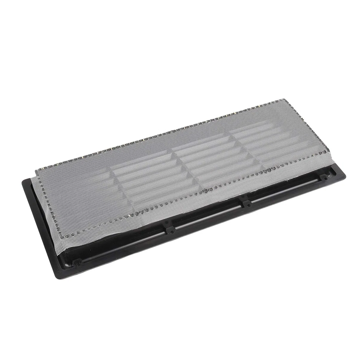 rejilla de ventilación blanca o negra para nevera de camping | 37.5x15 cm | malla antimosquitos | rebajada (2X negro)