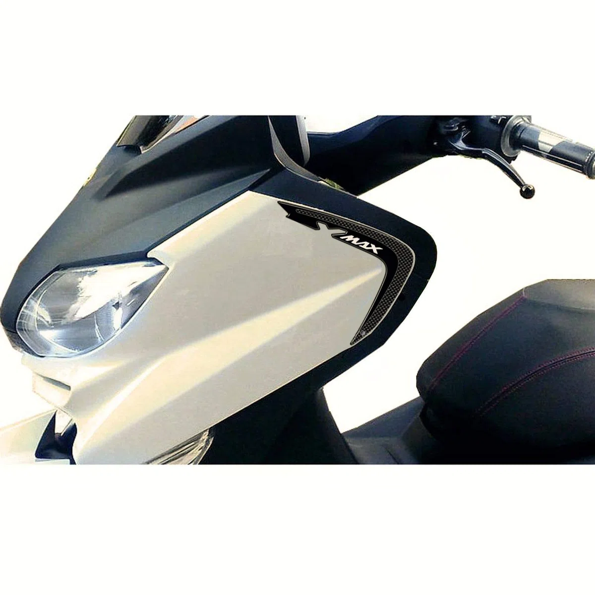 Resin Bike Adhesivos de Moto Compatibles con Yamaha Xmax 2010-2013. Protecciones de Esquinas de Carenado Laterales de Choques y Arañazos. Adhesivo 3D Resinado Efecto Carbono - Made in Italy