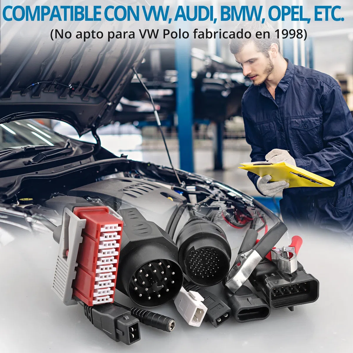 AUTOUTLET Cable Adaptador de Diagnóstico, 8PCS Juego de Cables para Automóvil OBD2 OBD1 Cable de Diagnóstico para Delphi CDP + DS150Er