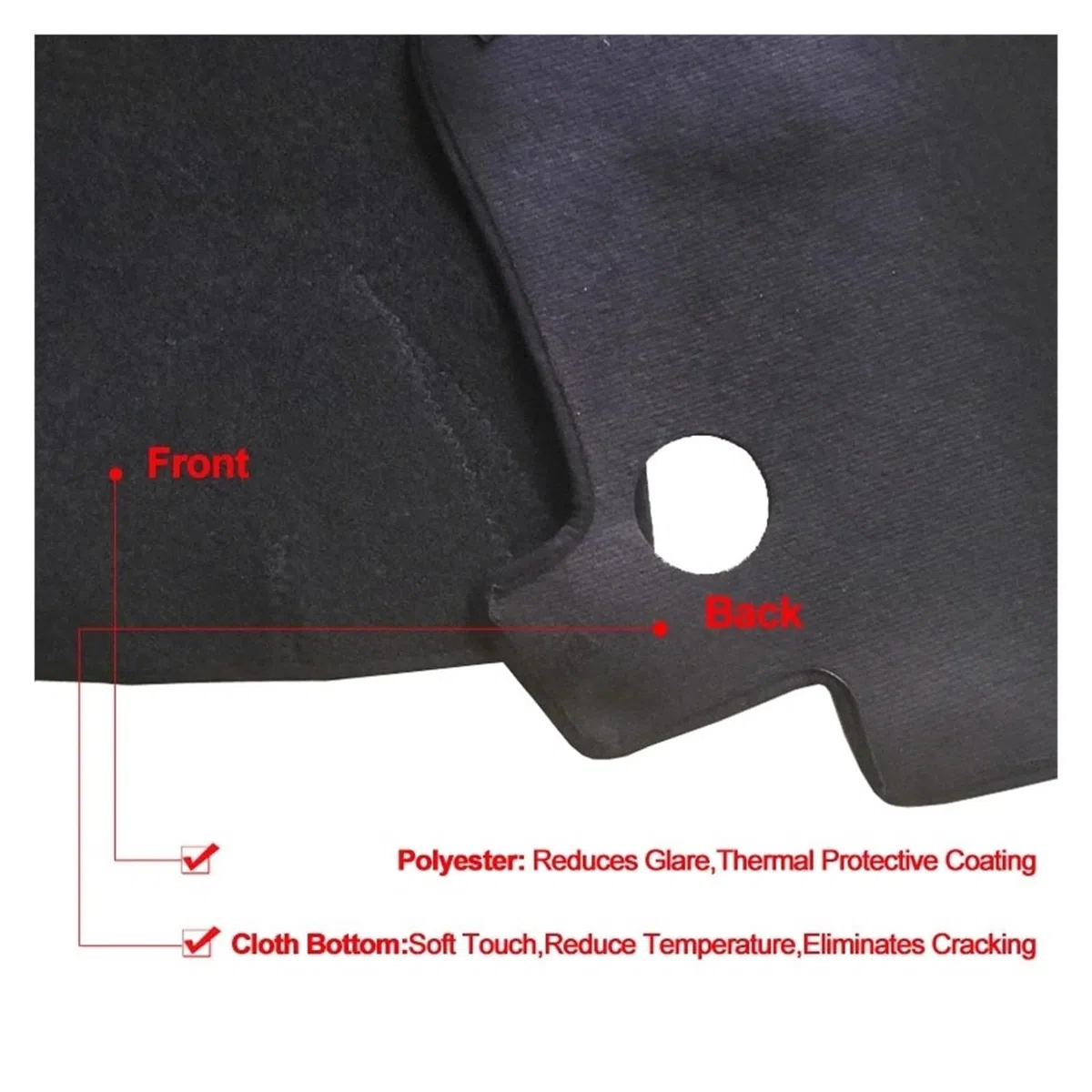 Cubierta Tablero Alfombrilla Salpicadero Para Peugeot 2008 E-2008 208 E208 GT 2019-2022 Protección Solar Protección UV Accesorios Coche Cubierta Salpicadero(RHD Red)