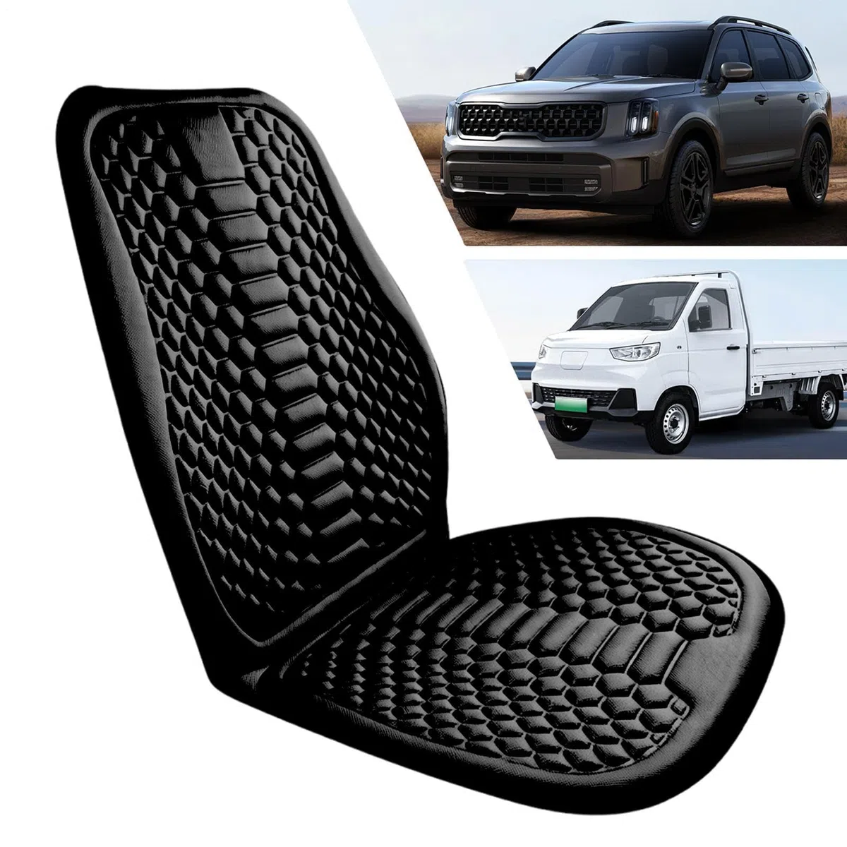 Cojín Refrescante Para Asiento De Coche | Refrescante Y Transpirable | de Asiento Vehículo Seda Fría,Para Conductores Hombres Camiones Sedán SUV Autocaravanas Ciudad Diario Viajes Autopista Largos
