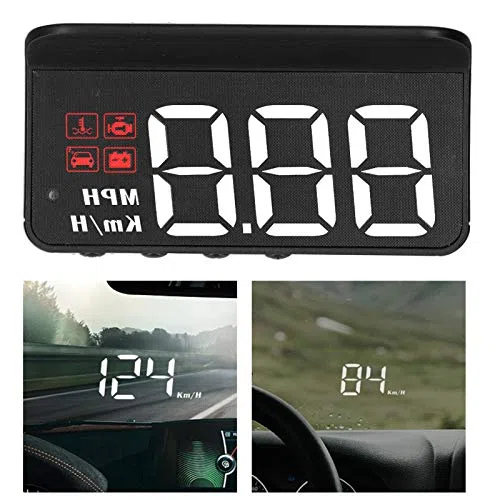 Display HUD OBD2, Velocidad en Tiempo Real, Temperatura y Voltaje, con Función de Alarma, Compatible con Autos 2004+, Ideal para Viajes y Carreras