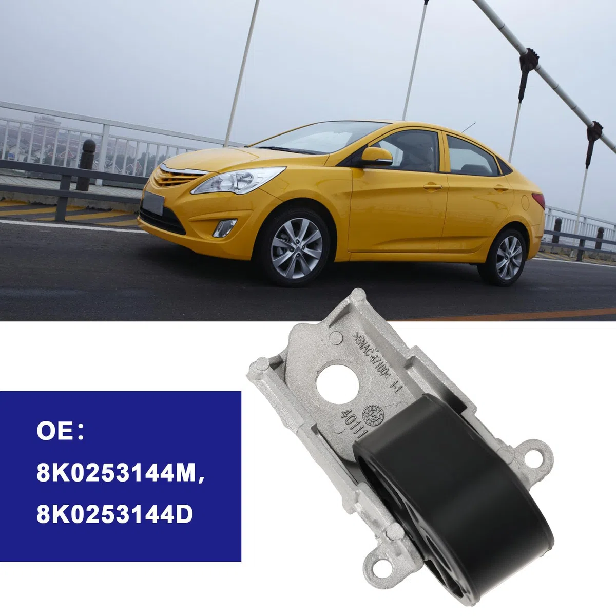 Soporte de montaje de goma para tubo de escape trasero de coche 8K0253144M 8K0253144D compatible con Audi A4 A6 A7 A8 S4