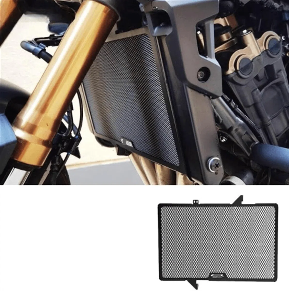Radiator Grille Cover Guard Protection Compatible with CB/CBR 650F CBR650F CB650F CB650R CBR650R CB 650R 2019 2020 2021 2022 2023 2024 (Color : with CB650R Logo, Size : A)