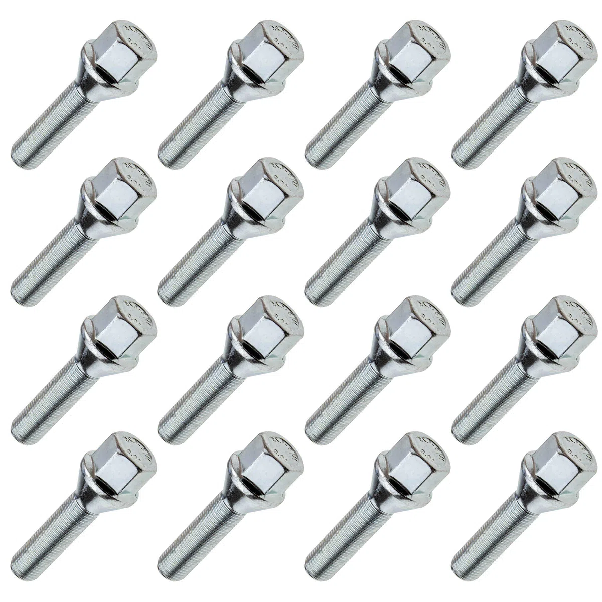 16 tornillos de rueda, M12 x 1,25, 45 mm, SW17, para llantas de aleación, llantas de acero